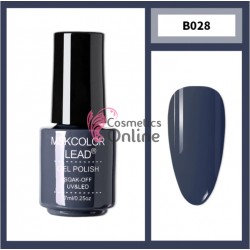 Oja Semipermanenta MSKCOLOR LEAD Soak Off UV/LED Cod 028 Cobalt Grey + 1 Pigment oglinda Cadou